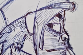 create custom hand drawn art for you