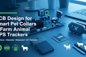 do pcb design for low power smart pet collar and farm animal gps tracker