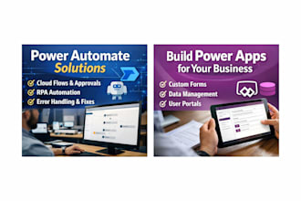 build custom power apps and power automate workflows