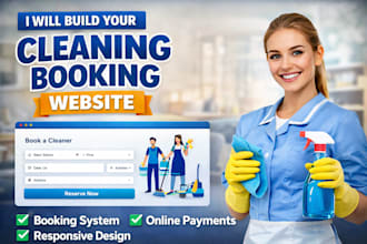 create a modern cleaning service booking website