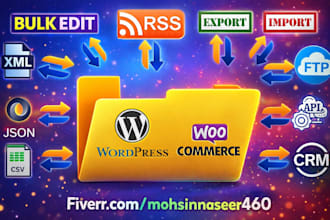 php wp woo api json rest xml cron curl product import feed rss bulk post