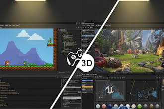do game development, unity and unreal, 2d and 3d game