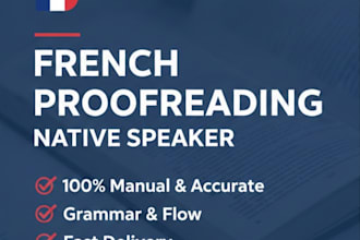 proofread and edit your french text for grammar and flow
