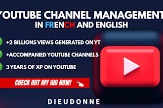 manage your youtube channel in french or english and free up your time
