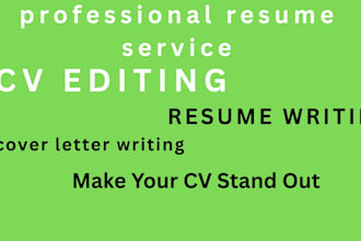 format, edit, and improve your resume or CV