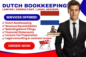 do dutch bookkeeping, vat, payroll and tax filings via belastingdienst