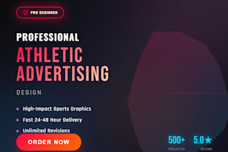 design an athletic advertising picture