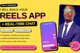 build a tiktok clone app with reels, real time chat and flutter
