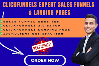 build sales funnels website in click funnels, clickfunnels landing pages