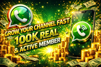 promote your whatsapp channel and boost the followers to 500k active members