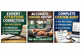 revise and correct apa, mla, chicago citations