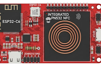 redesign esp32 c6 pcb with integrated pn532 nfc reader and antenna