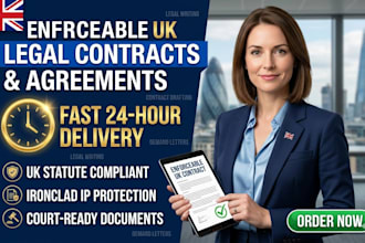 draft enforceable UK legal contracts, documents, and agreements fast