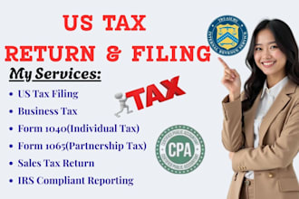 cpa prepare and file us tax return, form 5471, 8992,4626, 4547, 1042 to irs
