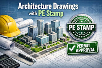 create pe stamp architecture drawing for urban planning project