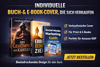 ich entwerfe individuelle buch und ebook cover, die sich verkaufen