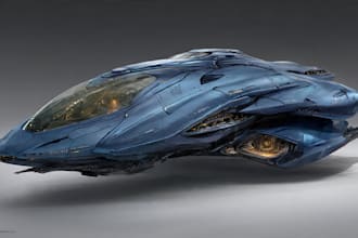 draw spaceship concept art or design a starship or scifi vehicle