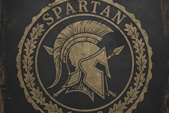 design a fierce vintage spartan head logo for your brand