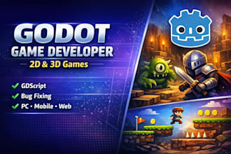 develop 2d or 3d games using godot engine