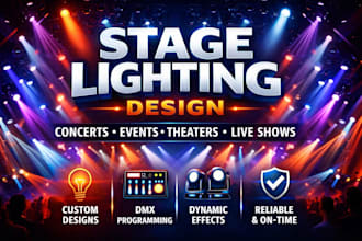 design dynamic stage lighting for concerts, events, theaters, and live shows