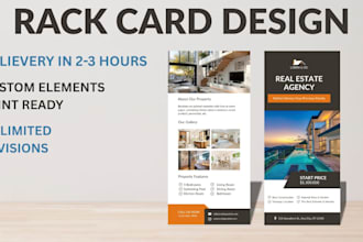 design professional rack card , dl flyer , fact sheet ,salesheet and direct mail