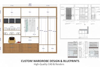 custom detailed kitchen cabinet closet wardrobe woodwork in cutlist and joinery