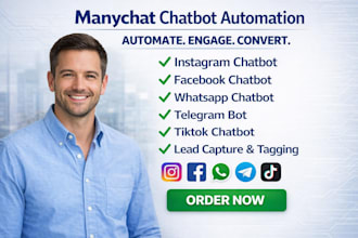 do manychat chatbot for instagram, facebook, whatsapp, telegram and tiktok