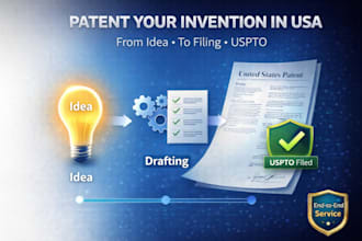 help you patent an invention in USA from idea to filing