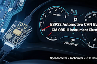 esp32 gm can bus obd ii speedometer tachometer odometer fuel gauge pcb design