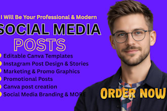 design social media posts, instagram and facebook post designs, canva branding