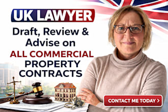 be a UK lawyer to draft, review, and advise on all commercial property contract