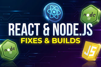 help you build or fix react, node js, and vanilla javascript web projects
