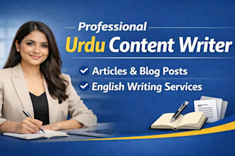 do professional urdu content writing and research articles
