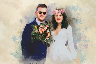 create a realistic artistic digital portrait