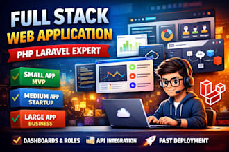 design and develop a scalable full stack laravel web application