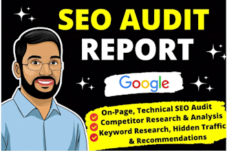 do website SEO site audit report, keyword research, and competitor analys