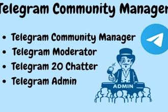 do telegram community manager, moderator, admin, chatter