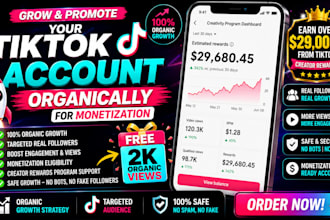 grow tiktok real followers for tik tok monetization creativity rewards program