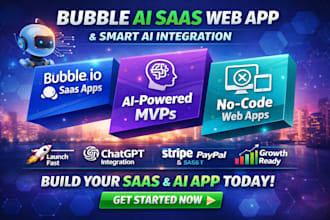 bubble ai saas web app saas ai integration bubble io saas app mvp web app