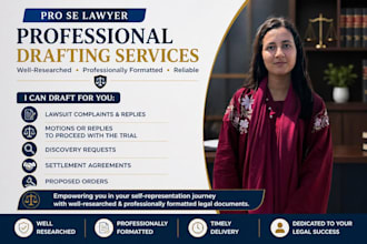 draft legal pleadings for pro se litigants