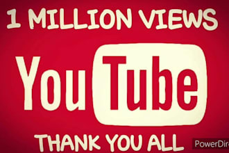 do 1 million views, video promotion, prom,  views for you