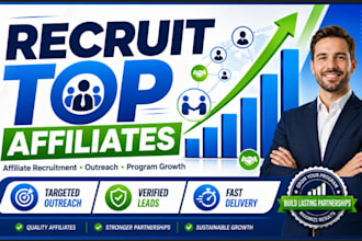 manage affiliate outreach and recruit quality affiliates