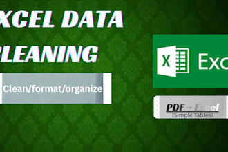 clean,organize,merge,split, format excel data