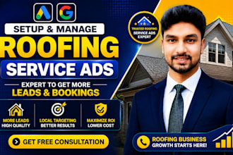 manage google ads ppc for roofing services ads, garage door, local businesses