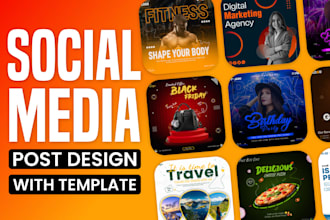 design social media posts and photoshop templates