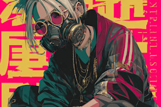do anime music artwork cartoon album cover mixtape cover character illustration