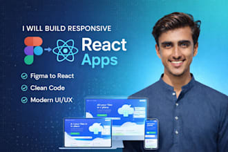 develop responsive react focused web pages from figma designs
