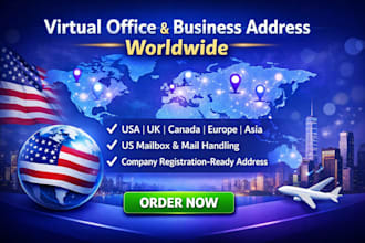 provide virtual office, company address worldwide, and US mailbox