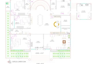 draw 2d floor plan in autocad