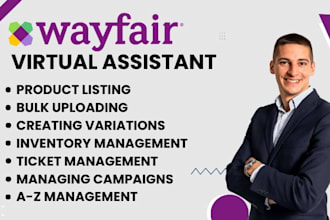 do wayfair product listings wayfair seo, upload CSV, wayfair va, wayfair ppc VA